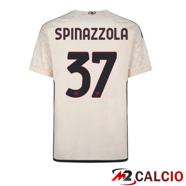 Maglie Calcio Personalizzate,Tute Calcio Squadre,Maglia Nazionale Italiana Calcio | Maglie Calcio AS Roma (SPINAZZOLA 37) Seconda Giallo 2023/2024