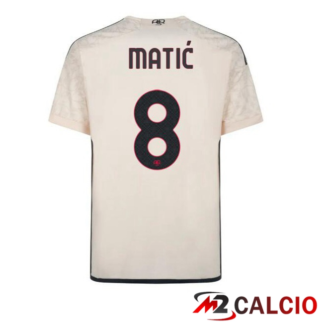 Maglie Calcio Personalizzate,Tute Calcio Squadre,Maglia Nazionale Italiana Calcio | Maglie Calcio AS Roma (MATIĆ 8) Seconda Giallo 2023/2024