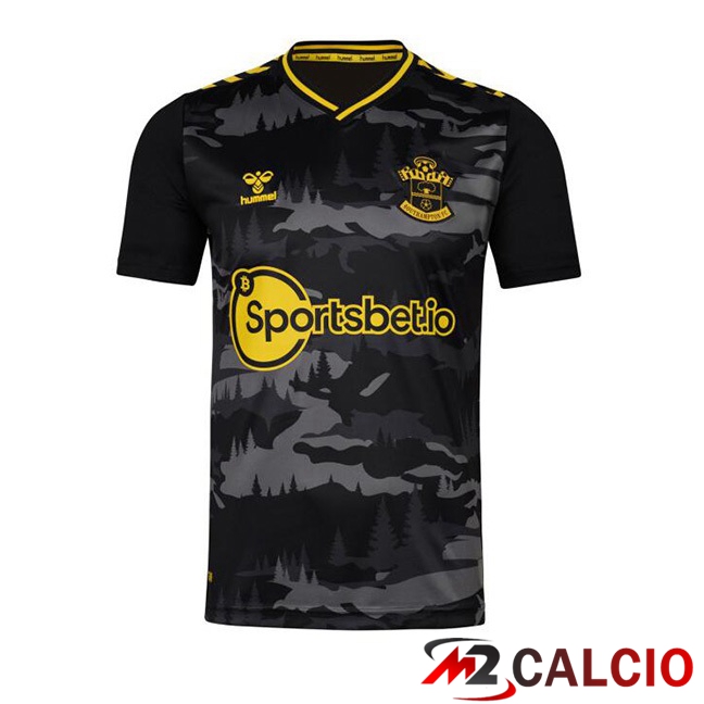 Maglie Calcio Personalizzate,Tute Calcio Squadre,Maglia Nazionale Italiana Calcio | Maglie Calcio Southampton FC Terza Nero 2023/2024