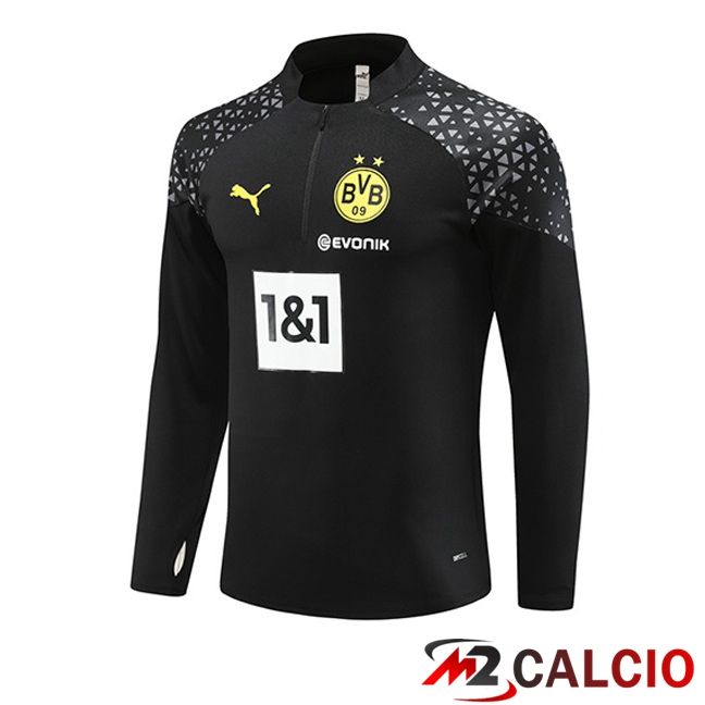 Maglie Calcio Personalizzate,Tute Calcio Squadre,Maglia Nazionale Italiana Calcio | Felpa Allenamento Dortmund BVB Nero 2023/2024