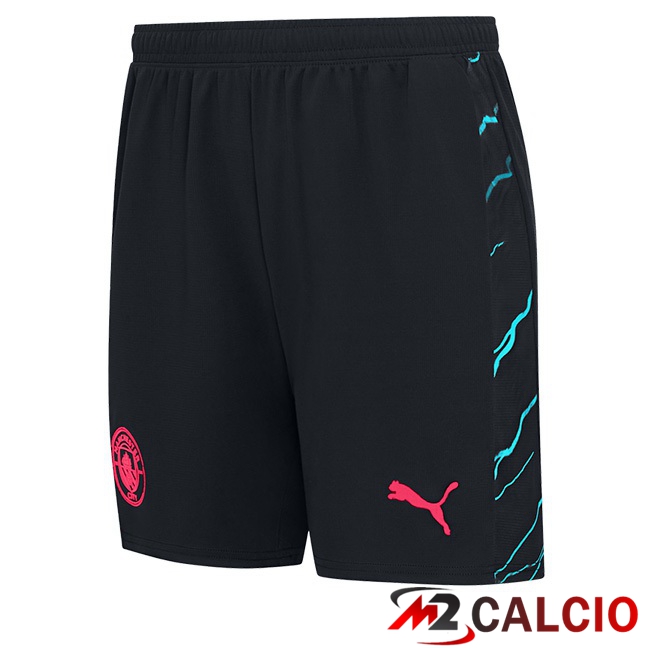 Maglie Calcio Personalizzate,Tute Calcio Squadre,Maglia Nazionale Italiana Calcio | Pantaloncini Calcio Manchester City Terza Blu Nero 2023/2024