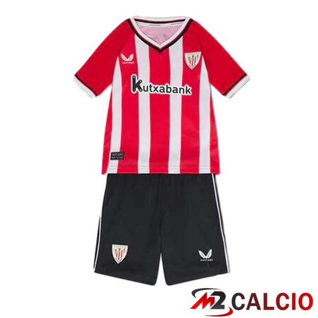 Maglie Calcio Personalizzate,Tute Calcio Squadre,Maglia Nazionale Italiana Calcio | Maglie Calcio Athletic Bilbao Bambino Prima Rosso 2023/2024