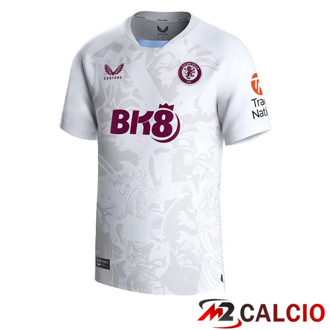 Maglie Calcio Personalizzate,Tute Calcio Squadre,Maglia Nazionale Italiana Calcio | Maglie Calcio Aston Villa Seconda Bianco 2023/2024