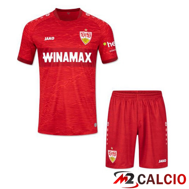 Maglie Calcio Personalizzate,Tute Calcio Squadre,Maglia Nazionale Italiana Calcio | Maglie Calcio VfB Stuttgart Bambino Seconda Rosso 2023/2024