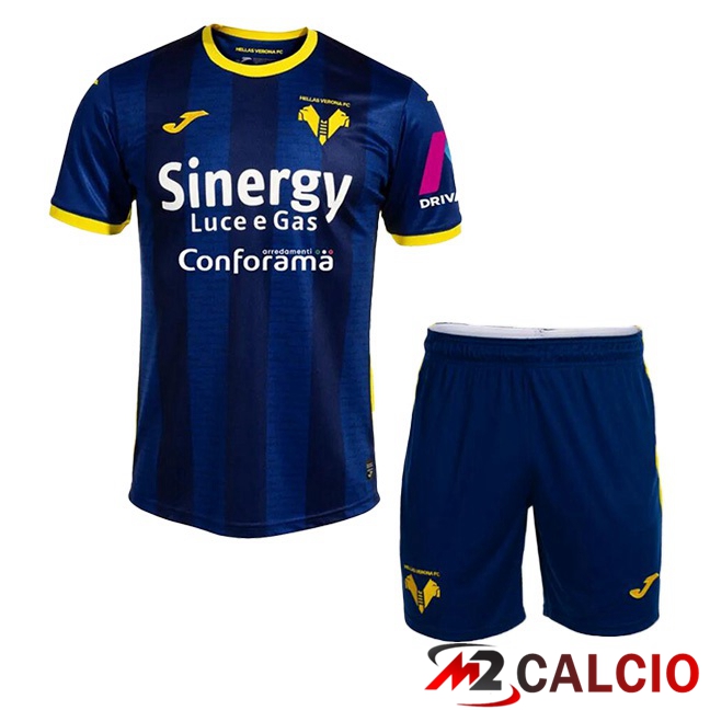 Maglie Calcio Personalizzate,Tute Calcio Squadre,Maglia Nazionale Italiana Calcio | Maglie Calcio Hellas Verone Bambino Prima Blu 2023/2024