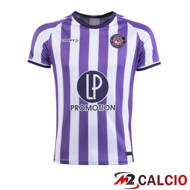 Maglie Calcio Personalizzate,Tute Calcio Squadre,Maglia Nazionale Italiana Calcio | Maglie Calcio Toulouse Prima Viola Bianco 2023/2024