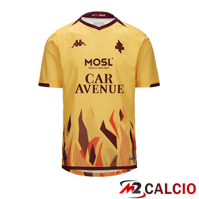 Maglie Calcio Personalizzate,Tute Calcio Squadre,Maglia Nazionale Italiana Calcio | Maglie Calcio FC Metz Seconda Giallo 2023/2024