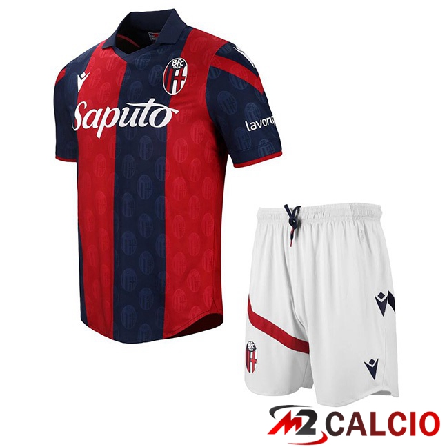 Maglie Calcio Personalizzate,Tute Calcio Squadre,Maglia Nazionale Italiana Calcio | Maglie Calcio Bologne Bambino Prima Blu Rosso 2023/2024