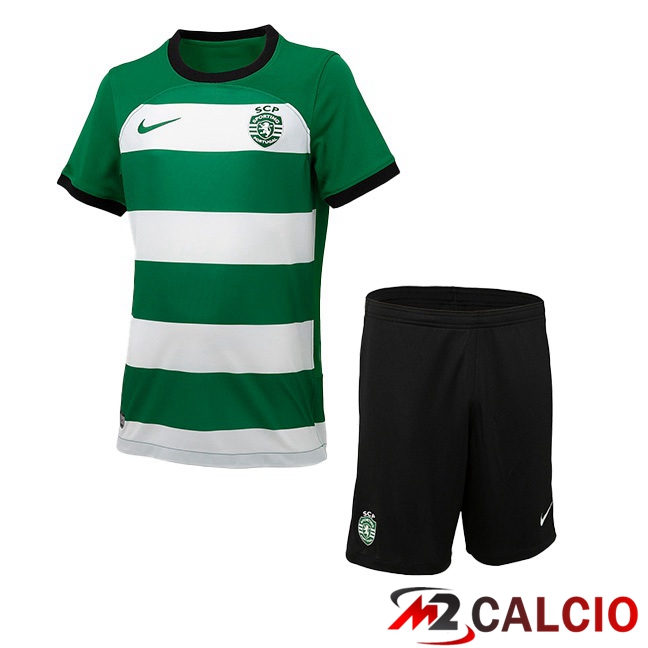 Maglie Calcio Personalizzate,Tute Calcio Squadre,Maglia Nazionale Italiana Calcio | Maglie Calcio Sporting CP Bambino Prima Verde 2023/2024