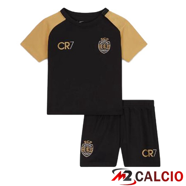 Maglie Calcio Personalizzate,Tute Calcio Squadre,Maglia Nazionale Italiana Calcio | Maglie Calcio Sporting CP Bambino Terza Nero 2023/2024