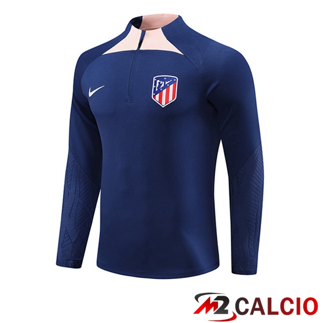 Maglie Calcio Personalizzate,Tute Calcio Squadre,Maglia Nazionale Italiana Calcio | Felpa Allenamento Atletico Madrid Blu Reale 2023/2024