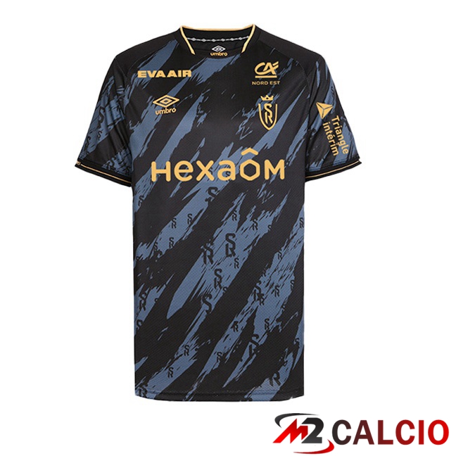Maglie Calcio Personalizzate,Tute Calcio Squadre,Maglia Nazionale Italiana Calcio | Maglie Calcio Stade De Reims Terza Nero 2023/2024