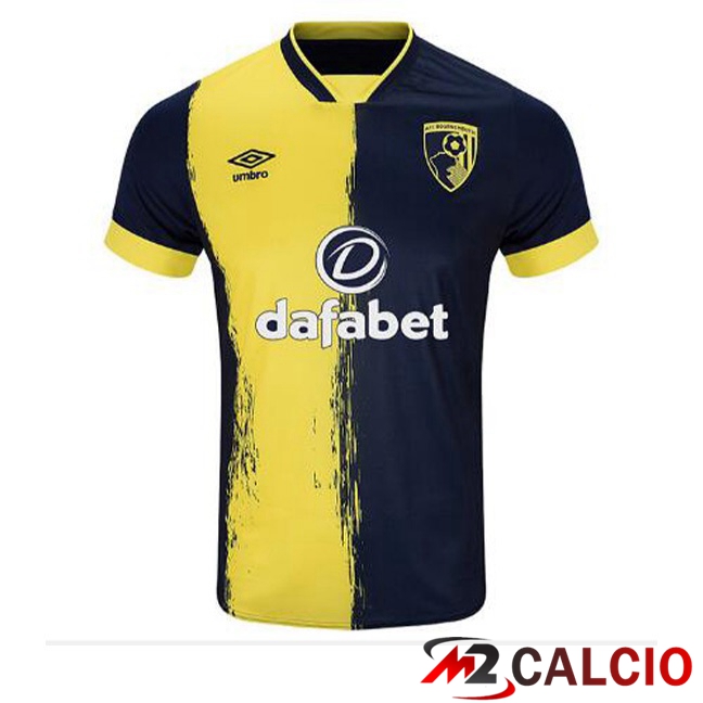 Maglie Calcio Personalizzate,Tute Calcio Squadre,Maglia Nazionale Italiana Calcio | Maglie Calcio AFC Bournemouth Terza Giallo Blu 2023/2024