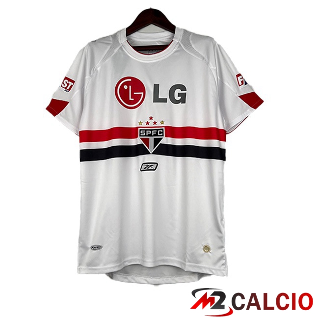 Maglie Calcio Personalizzate,Tute Calcio Squadre,Maglia Nazionale Italiana Calcio | Maglie Calcio Sao Paulo FC Retro Prima Bianco 2007-2008