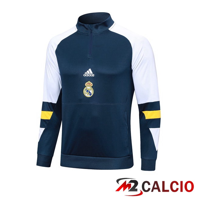 Maglie Calcio Personalizzate,Tute Calcio Squadre,Maglia Nazionale Italiana Calcio | Felpa Allenamento Real Madrid Blu Reale 2023/2024