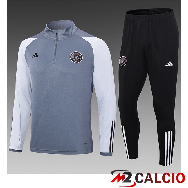 Maglie Calcio Personalizzate,Tute Calcio Squadre,Maglia Nazionale Italiana Calcio | Insieme Tuta Calcio Inter Miami CF Bambino Grigio 2023/2024