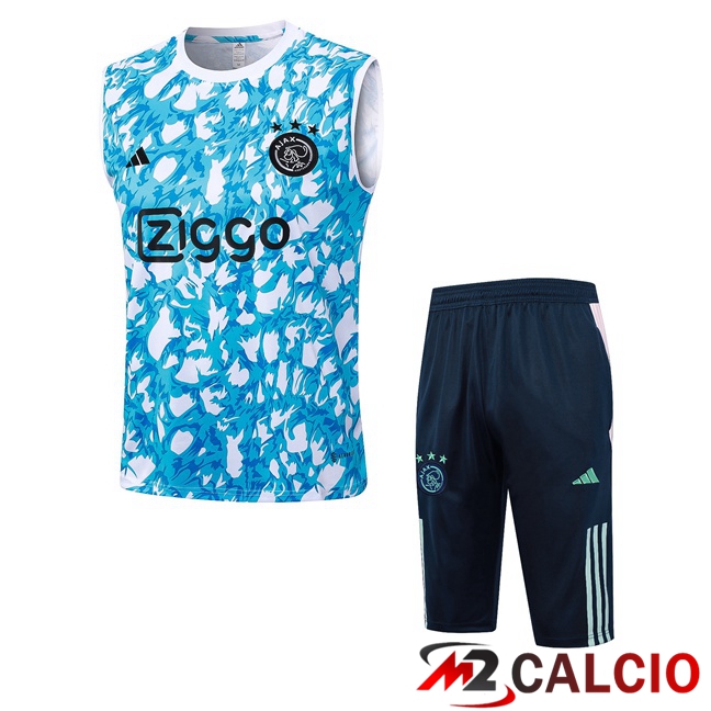Maglie Calcio Personalizzate,Tute Calcio Squadre,Maglia Nazionale Italiana Calcio | Canotta Calcio AFC Ajax + Pantaloncini Blu 2023/2024