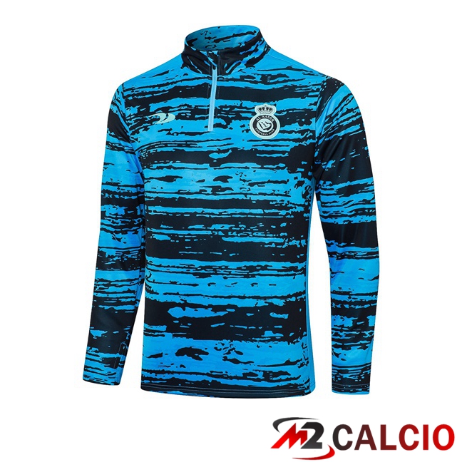Maglie Calcio Personalizzate,Tute Calcio Squadre,Maglia Nazionale Italiana Calcio | Felpa Allenamento Al-Nassr FC Blu 2023/2024