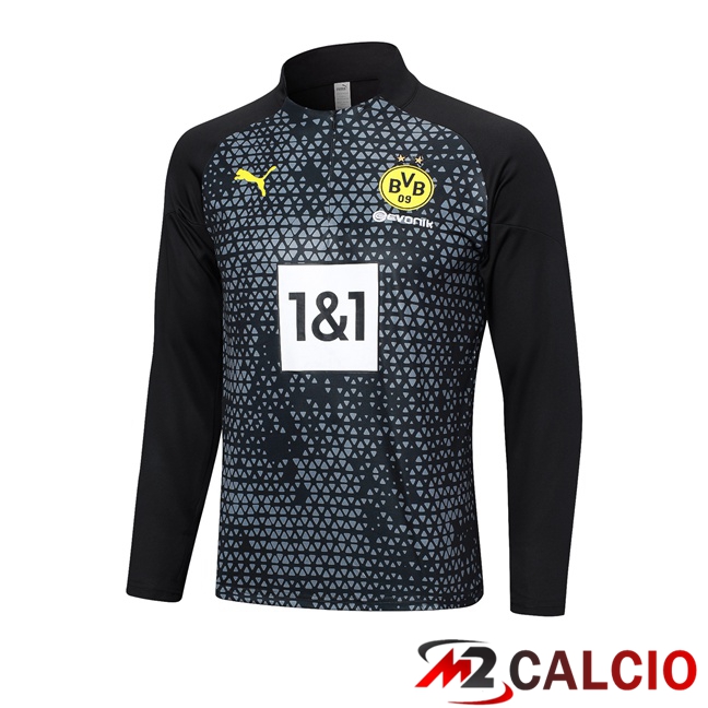 Maglie Calcio Personalizzate,Tute Calcio Squadre,Maglia Nazionale Italiana Calcio | Felpa Allenamento Dortmund BVB Nero 2023/2024