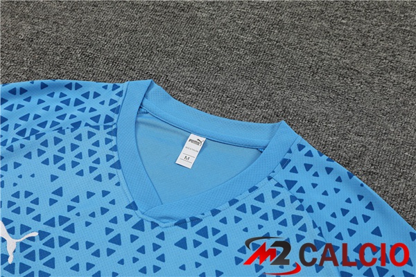T Shirt Allenamento Manchester City + Pantaloncini Blu 2023/2024