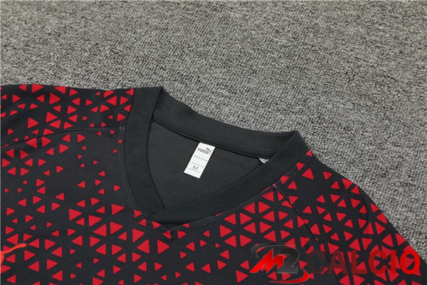 T Shirt Allenamento Manchester City + Pantaloncini Rosso Nero 2023/2024