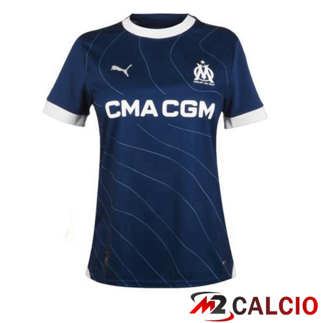 Maglie Calcio Personalizzate,Tute Calcio Squadre,Maglia Nazionale Italiana Calcio | Maglie Calcio Marsiglia OM Donna Seconda Blu 2023/2024