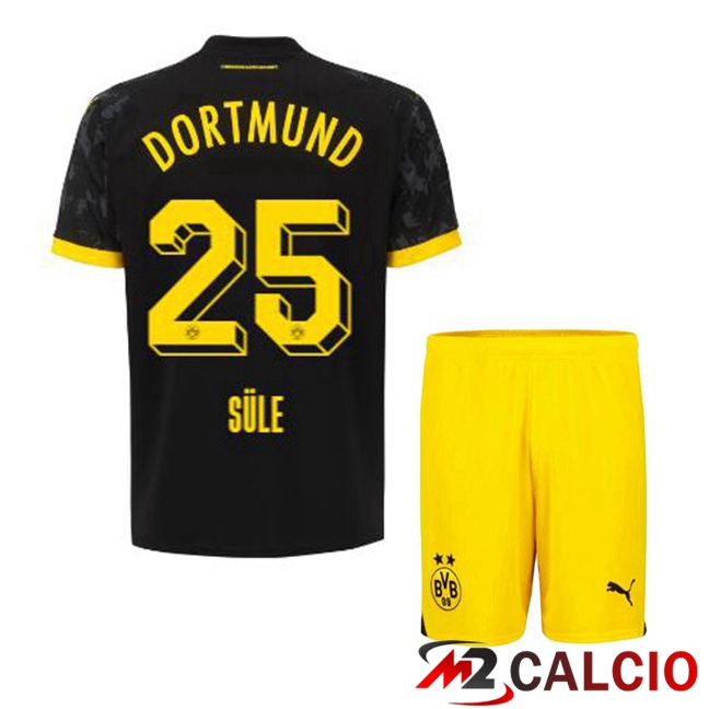 Maglie Calcio Personalizzate,Tute Calcio Squadre,Maglia Nazionale Italiana Calcio | Maglie Calcio Dortmund BVB (Süle 25) Bambino Seconda Nero 2023/2024