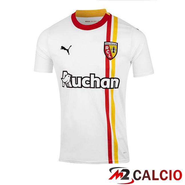 Maglie Calcio Personalizzate,Tute Calcio Squadre,Maglia Nazionale Italiana Calcio | Maglie Calcio RC Lens Terza Bianco 2023/2024