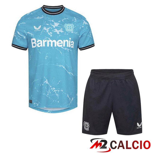 Maglie Calcio Personalizzate,Tute Calcio Squadre,Maglia Nazionale Italiana Calcio | Maglie Calcio Bayer 04 Leverkusen Bambino Terza Blu 2023/2024