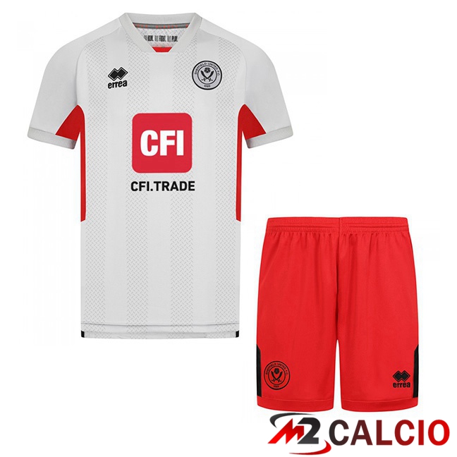 Maglie Calcio Personalizzate,Tute Calcio Squadre,Maglia Nazionale Italiana Calcio | Maglie Calcio Sheffield United Bambino Terza Grigio 2023/2024