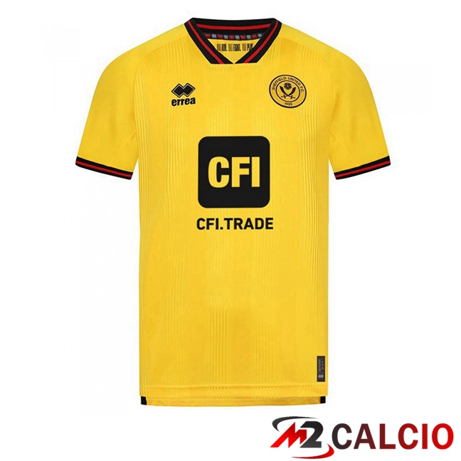 Maglie Calcio Personalizzate,Tute Calcio Squadre,Maglia Nazionale Italiana Calcio | Maglie Calcio Sheffield United Seconda Giallo 2023/2024
