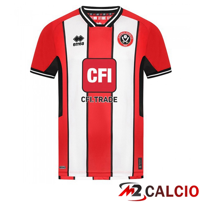 Maglie Calcio Personalizzate,Tute Calcio Squadre,Maglia Nazionale Italiana Calcio | Maglie Calcio Sheffield United Prima Rosso Bianco 2023/2024