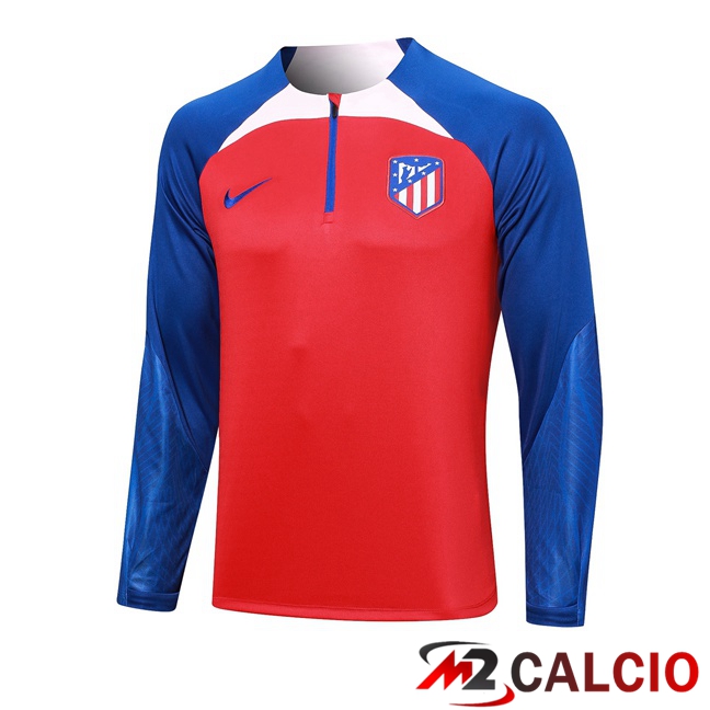 Maglie Calcio Personalizzate,Tute Calcio Squadre,Maglia Nazionale Italiana Calcio | Felpa Allenamento Atletico Madrid Rosso 2023/2024