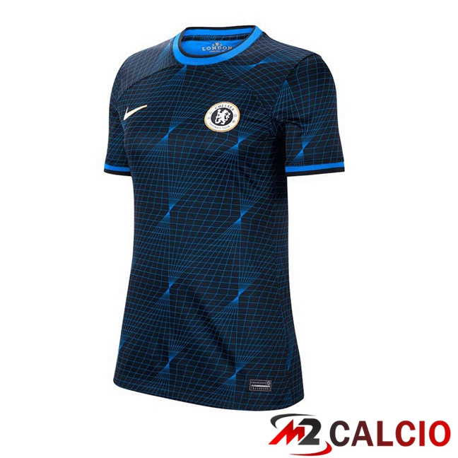 Maglie Calcio Personalizzate,Tute Calcio Squadre,Maglia Nazionale Italiana Calcio | Maglie Calcio FC Chelsea Donna Seconda Blu 2023/2024