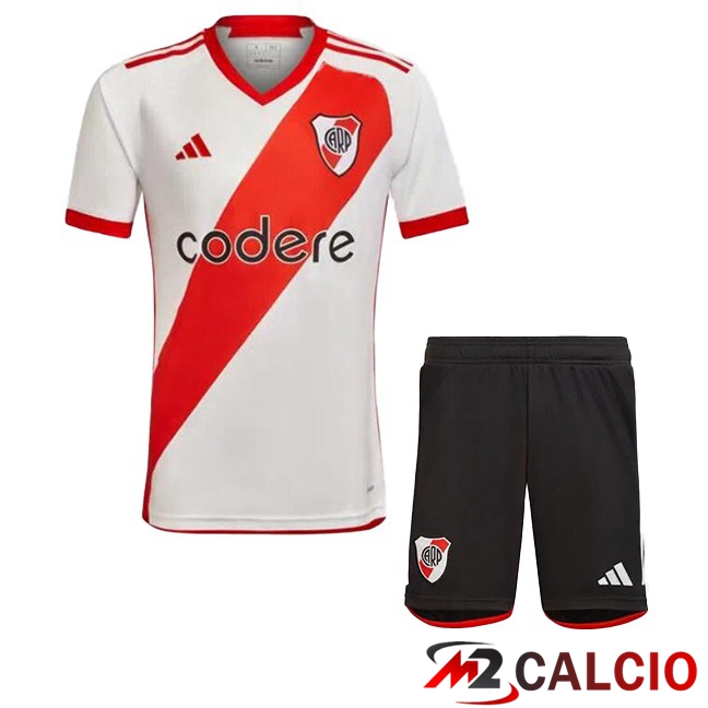 Maglie Calcio Personalizzate,Tute Calcio Squadre,Maglia Nazionale Italiana Calcio | Maglie Calcio River Plate Bambino Prima Rosso Bianco 2023/2024