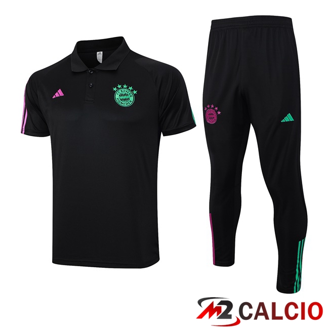 Maglie Calcio Personalizzate,Tute Calcio Squadre,Maglia Nazionale Italiana Calcio | Maglia Polo Bayern Monaco + Pantaloni Nero 2023/2024