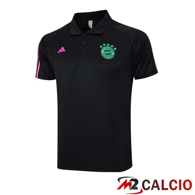 Maglie Calcio Personalizzate,Tute Calcio Squadre,Maglia Nazionale Italiana Calcio | Maglia Polo Bayern Monaco Nero 2023/2024