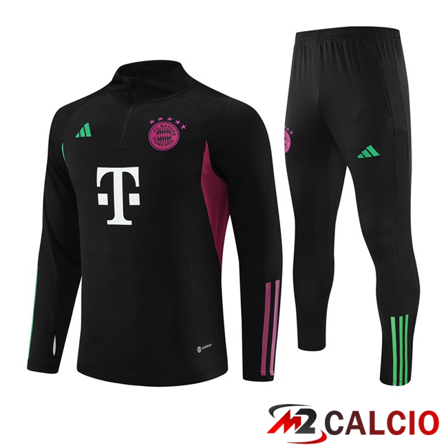 Maglie Calcio Personalizzate,Tute Calcio Squadre,Maglia Nazionale Italiana Calcio | Insieme Tuta Calcio Bayern Monaco Nero 2023/2024