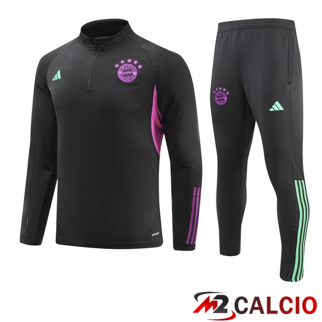 Maglie Calcio Personalizzate,Tute Calcio Squadre,Maglia Nazionale Italiana Calcio | Insieme Tuta Calcio Bayern Monaco Nero 2023/2024