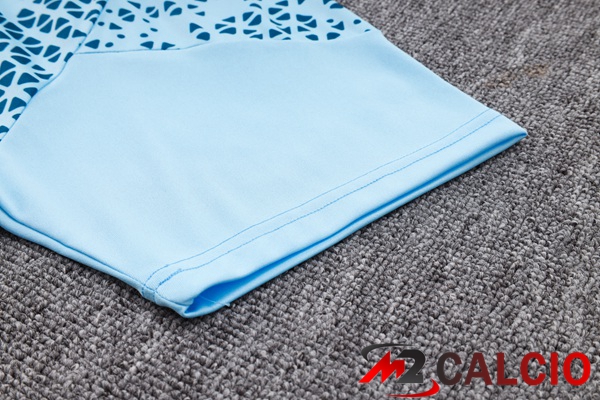T Shirt Allenamento Manchester City + Pantaloncini Blu 2023/2024