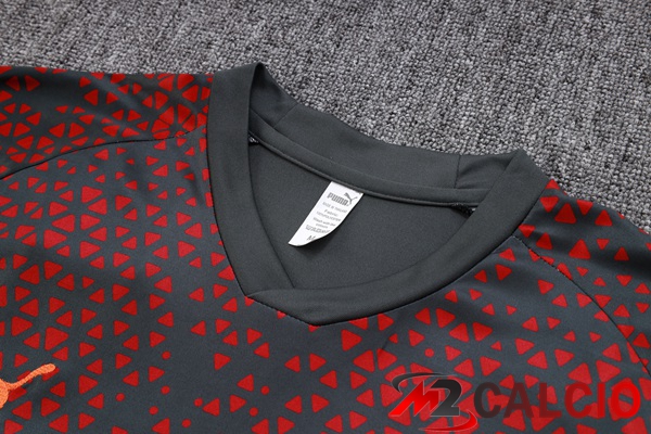 T Shirt Allenamento Manchester City + Pantaloncini Rosso Grigio 2023/2024