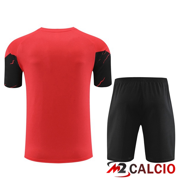 T Shirt Allenamento Manchester City + Pantaloncini Rosso 2023/2024