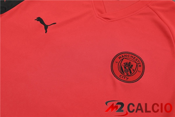 T Shirt Allenamento Manchester City + Pantaloncini Rosso 2023/2024