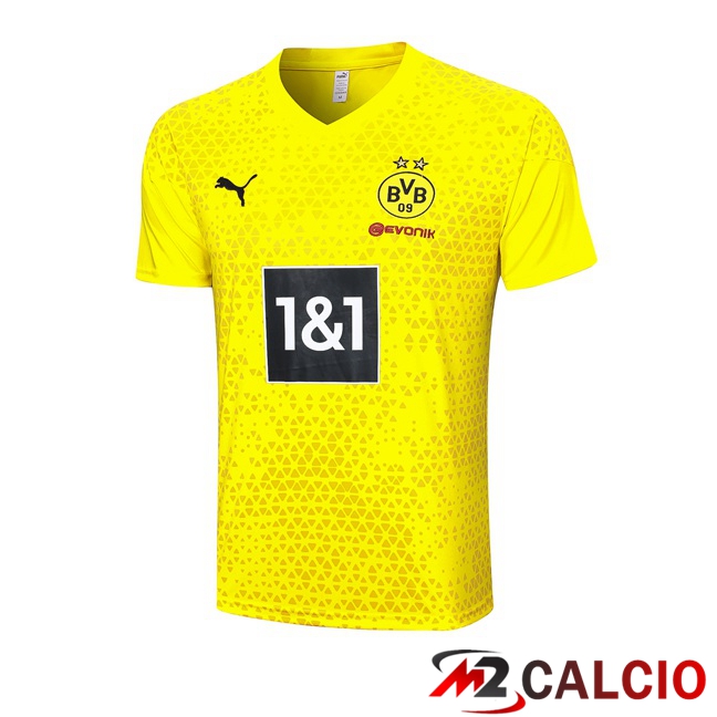 Maglie Calcio Personalizzate,Tute Calcio Squadre,Maglia Nazionale Italiana Calcio | T Shirt Allenamento Dortmund BVB Giallo 2023/2024