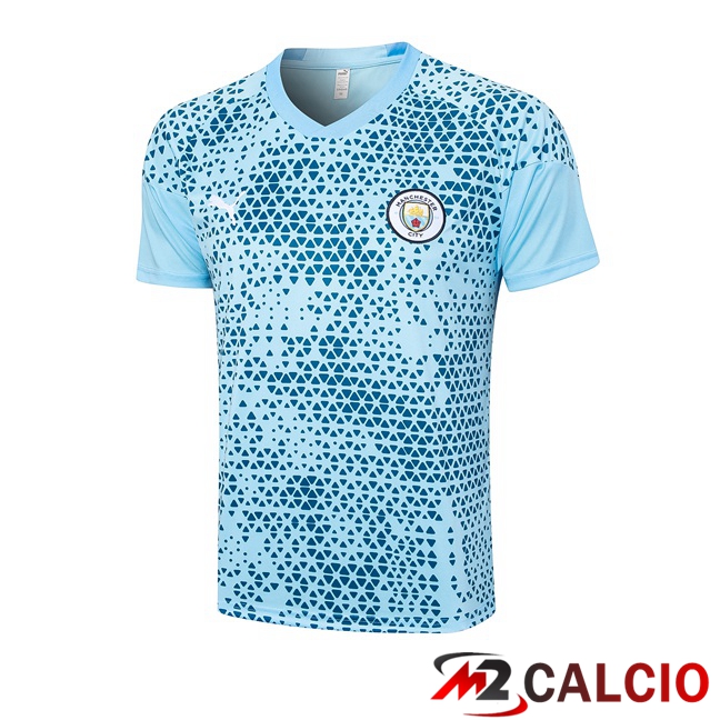 Maglie Calcio Personalizzate,Tute Calcio Squadre,Maglia Nazionale Italiana Calcio | T Shirt Allenamento Manchester City Blu 2023/2024