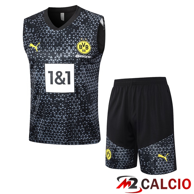 Maglie Calcio Personalizzate,Tute Calcio Squadre,Maglia Nazionale Italiana Calcio | Canotta Calcio Dortmund BVB + Pantaloncini Nero 2023/2024