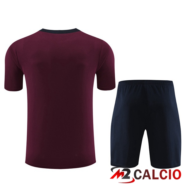 T Shirt Allenamento Inghilterra + Pantaloncini Rosso 2023/2024