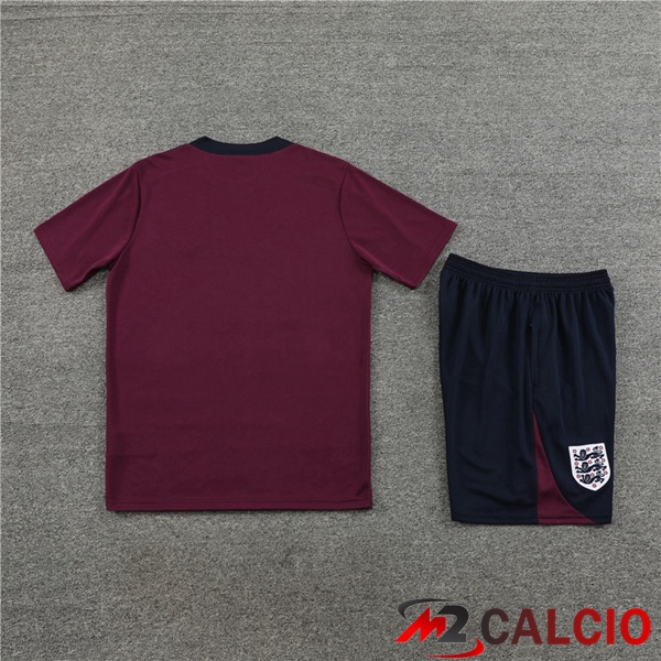 T Shirt Allenamento Inghilterra + Pantaloncini Rosso 2023/2024