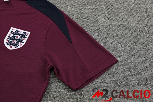 T Shirt Allenamento Inghilterra + Pantaloncini Rosso 2023/2024