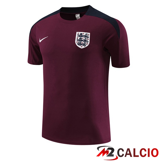 Maglie Calcio Personalizzate,Tute Calcio Squadre,Maglia Nazionale Italiana Calcio | T Shirt Allenamento Inghilterra Rosso 2023/2024